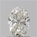 Natural Diamond 0.70 Carats, Oval with  Cut, J Color, VVS1 Clarity and Certified by GIA