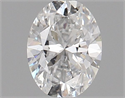 Natural Diamond 0.40 Carats, Oval with  Cut, D Color, SI1 Clarity and Certified by GIA
