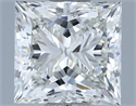 Natural Diamond 1.50 Carats, Princess with  Cut, H Color, VS1 Clarity and Certified by IGI