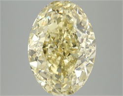 Picture of Lab Grown Diamond 5.02 Carats, Oval with  Cut, Fancy Vivid Yellow Color, VS1 Clarity and Certified by IGI