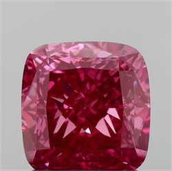 Picture of Lab Grown Diamond 1.59 Carats, CUSHION MODIFIED with  Cut, Fancy Vivid Pink Color, VS1 Clarity and Certified by IGI