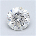 Natural Diamond 1.33 Carats, Round with Very Good Cut, F Color, I1 Clarity and Certified by GIA