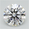 Lab Grown Diamond 1.38 Carats, Round with Ideal Cut, E Color, VS1 Clarity and Certified by IGI