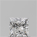 Natural Diamond 0.61 Carats, Princess with  Cut, E Color, VVS1 Clarity and Certified by GIA