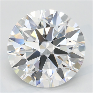 Picture of Lab Grown Diamond 3.46 Carats, Round with Ideal Cut, D Color, IF Clarity and Certified by IGI
