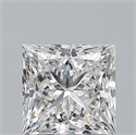 Natural Diamond 0.90 Carats, Princess with  Cut, F Color, SI1 Clarity and Certified by GIA