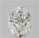 Natural Diamond 1.20 Carats, Oval with  Cut, J Color, VVS1 Clarity and Certified by GIA