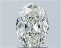 Natural Diamond 1.01 Carats, Oval with  Cut, I Color, SI2 Clarity and Certified by GIA