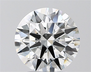 Picture of Lab Grown Diamond 3.09 Carats, Round with Ideal Cut, G Color, VS1 Clarity and Certified by IGI
