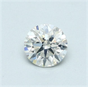 Natural Diamond 0.60 Carats, Round with Excellent Cut, I Color, SI2 Clarity and Certified by GIA