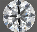 Natural Diamond 0.60 Carats, Round with Excellent Cut, H Color, VVS2 Clarity and Certified by IGI