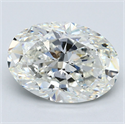 Natural Diamond 5.02 Carats, Oval with  Cut, I Color, SI1 Clarity and Certified by GIA