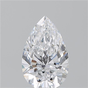 Picture of Natural Diamond 1.56 Carats, Pear with  Cut, D Color, VVS2 Clarity and Certified by GIA