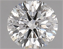 Natural Diamond 1.03 Carats, Round with Excellent Cut, H Color, SI2 Clarity and Certified by HRD