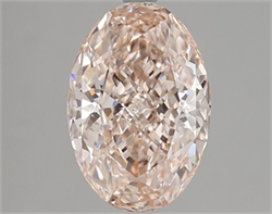 Picture of Lab Grown Diamond 3.26 Carats, Oval with  Cut, Fancy Vivid Pink Color, VS1 Clarity and Certified by IGI
