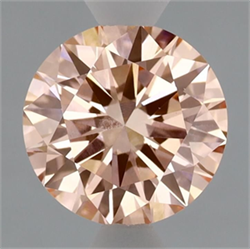 Picture of Lab Grown Diamond 1.52 Carats, Round with Excellent Cut, Fancy Vivid Pink Color, VS1 Clarity and Certified by IGI