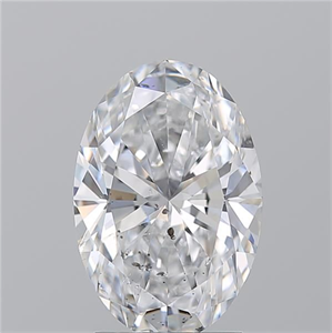 Picture of Natural Diamond 2.56 Carats, Oval with  Cut, D Color, SI2 Clarity and Certified by GIA