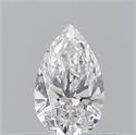 Natural Diamond 0.50 Carats, Pear with  Cut, E Color, VS1 Clarity and Certified by GIA