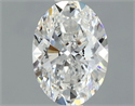 Natural Diamond 0.91 Carats, Oval with  Cut, F Color, VS2 Clarity and Certified by GIA