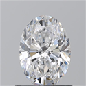 Natural Diamond 0.90 Carats, Oval with  Cut, D Color, SI1 Clarity and Certified by GIA