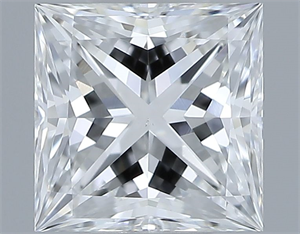 Foto Diamante Natural 0.60 quilates, Princesa , Color E, claridad VS1 y certificado GIA de