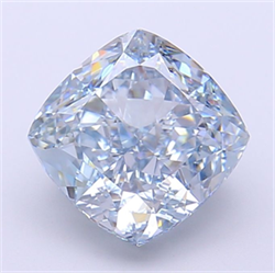 Picture of Lab Grown Diamond 3.31 Carats, CUSHION MODIFIED with  Cut, Fancy Intense Blue Color, VVS2 Clarity and Certified by IGI