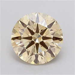 Picture of Lab Grown Diamond 2.06 Carats, Round with Ideal Cut, Fancy Yellow Color, VS2 Clarity and Certified by IGI