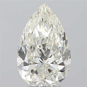 Picture of Natural Diamond 3.50 Carats, Pear with  Cut, H Color, SI1 Clarity and Certified by IGI