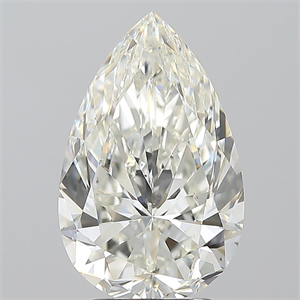 Picture of Natural Diamond 3.50 Carats, Pear with  Cut, H Color, SI1 Clarity and Certified by IGI