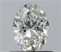 Natural Diamond 0.50 Carats, Oval with  Cut, H Color, VS2 Clarity and Certified by IGI