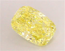 Picture of Lab Grown Diamond 1.53 Carats, CUSHION MODIFIED with  Cut, Fancy Intense Yellow Color, VS1 Clarity and Certified by IGI