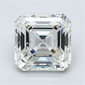Picture of Natural Diamond 1.80 Carats, Asscher with  Cut, J Color, VS2 Clarity and Certified by GIA