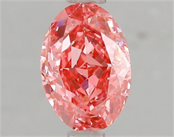 Picture of Lab Grown Diamond 1.59 Carats, Oval with  Cut, Fancy Vivid Pink Color, VS2 Clarity and Certified by IGI