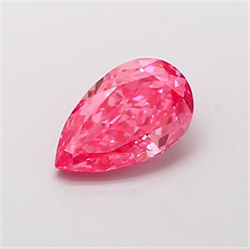 Picture of Lab Grown Diamond 1.25 Carats, Pear with  Cut, Fancy Vivid Pink Color, VVS1 Clarity and Certified by IGI