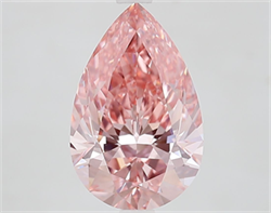 Picture of Lab Grown Diamond 3.09 Carats, Pear with  Cut, Fancy Vivid Pink Color, VS1 Clarity and Certified by IGI