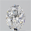 Natural Diamond 0.90 Carats, Oval with  Cut, D Color, VVS2 Clarity and Certified by GIA