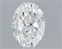 Natural Diamond 0.61 Carats, Oval with  Cut, F Color, VVS1 Clarity and Certified by GIA