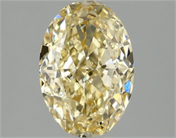 Picture of Lab Grown Diamond 2.09 Carats, Oval with  Cut, Fancy Intense Yellow Color, VS1 Clarity and Certified by IGI