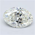 Natural Diamond 5.08 Carats, Oval with  Cut, K Color, VVS2 Clarity and Certified by GIA