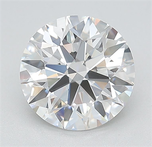 Picture of Lab Grown Diamond 2.37 Carats, Round with Excellent Cut, D Color, VVS2 Clarity and Certified by GIA
