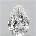 Natural Diamond 0.19 Carats, Pear with  Cut, E Color, SI2 Clarity and Certified by IGI