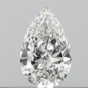 Picture of Natural Diamond 0.19 Carats, Pear with  Cut, E Color, SI2 Clarity and Certified by IGI