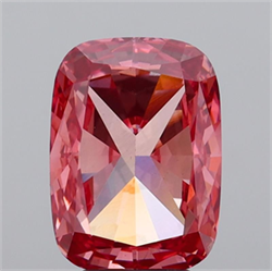 Picture of Lab Grown Diamond 5.15 Carats, CUSHION MODIFIED with  Cut, Fancy Vivid Pink Color, VS2 Clarity and Certified by IGI