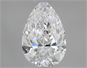 Natural Diamond 0.50 Carats, Pear with  Cut, D Color, SI1 Clarity and Certified by GIA