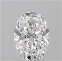 Natural Diamond 1.20 Carats, Oval with  Cut, D Color, VS2 Clarity and Certified by GIA