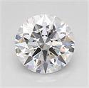 Lab Grown Diamond 1.03 Carats, Round with Ideal Cut, D Color, VVS2 Clarity and Certified by IGI