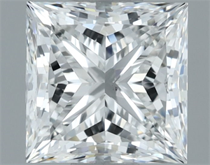 Picture of Natural Diamond 1.01 Carats, Princess with  Cut, F Color, VS1 Clarity and Certified by GIA