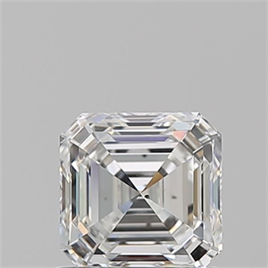 Foto Diamante Natural 1.03 quilates, Asscher , Color F, claridad SI1 y certificado GIA de