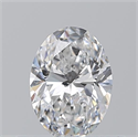 Natural Diamond 0.50 Carats, Oval with  Cut, D Color, VS2 Clarity and Certified by GIA