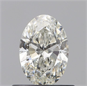 Natural Diamond 0.50 Carats, Oval with  Cut, H Color, VVS2 Clarity and Certified by GIA